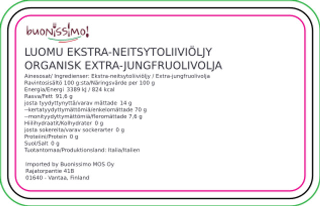 OLIO EVO FRUTTATO MATURO 500ML BIOLOGICO
